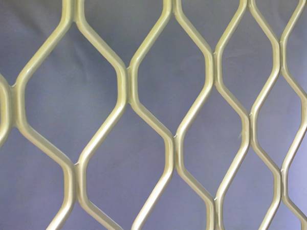 Aluminum diamond grill with silver anodized