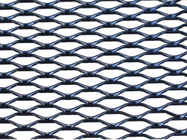 Black anodised aluminum expanded grill mesh