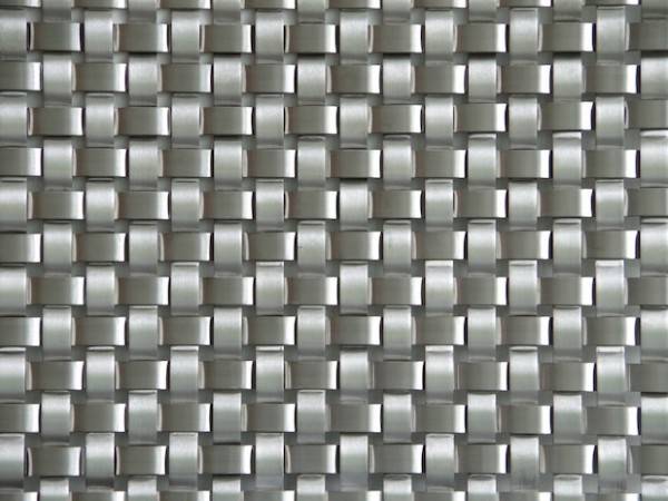 Aluminum flat wire woven hard mesh